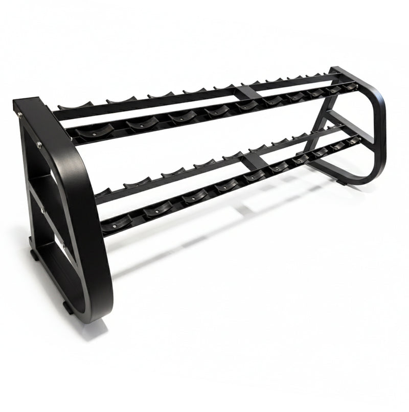 Load image into Gallery viewer, 2 Tier Horizontal Heavy Duty Dumbbell Rack (15 pairs)
