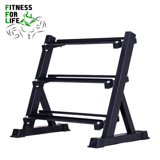 510 lb HEX Dumbbells Set + Rack