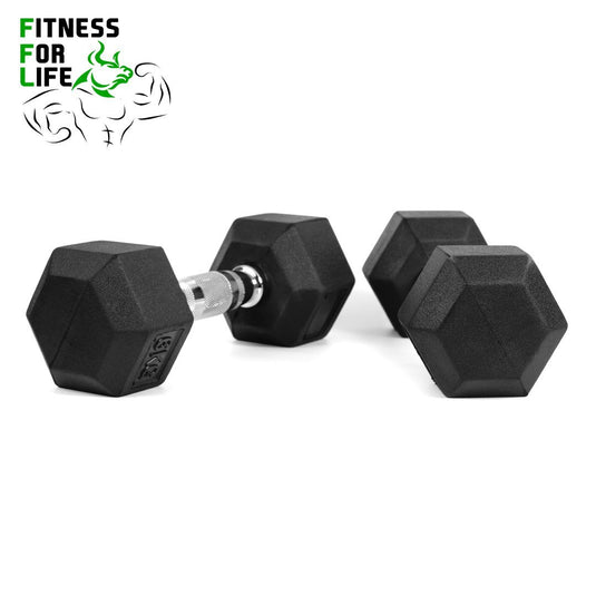 90 lb HEX Dumbbells set + 3 pair rack